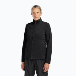 Bluza polarowa damska Jack Wolfskin Taunus Fz. Czarne bluzy damskie Jack Wolfskin, bez wzorów, z polaru, sportowe, bez ramiączek, bez kaptura. Za 239.99 zł.