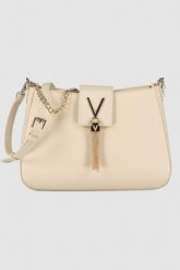 VALENTINO Beżowa listonoszka Divina. Brązowe listonoszki damskie Valentino by Mario Valentino, bez wzorów, bez dodatków. W wyprzedaży za 380.99 zł.