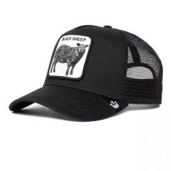 Czapka z daszkiem Goorin Bros. The Black Sheep Trucker - 101-0380-BLK. Czarne czapki damskie Goorin Bros, bez wzorów. Za 169.98 zł.