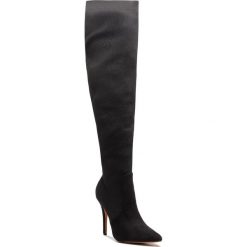 Muszkieterki KAZAR - Santa 35568-S4-00 Black. Czarne kozaki damskie Kazar, bez wzorów, z materiału, przed kolano, bez obcasa, bez zapięcia. W wyprzedaży za 499.00 zł.