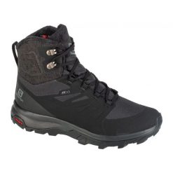 Buty Salomon OUTblast Ts Cswp 407950 czarne. Czarne obuwie trekkingowe damskie z gumy, bez zapięcia. Za 684.95 zł.