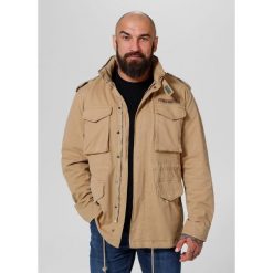 Kurtka przejściowa męska Pitbull z kapturem Fallon. Brązowe kurtki męskie PITBULL, m, bez wzorów, z kapturem. Za 379.00 zł.
