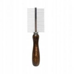 Ekskluzywny grzebie� dwustronny,dla zwierz�t, z metalow� nasad�, drewno bukowe, 19/30 pin�w, wym.5,2x17,9cm. Golarki i trymery Trixie. Za 33.07 zł.