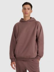 4F Bluza dresowa nierozpinana z kapturem męska - brązowa XL. Brązowe bluzy męskie 4F, m, bez wzorów, z dresówki, sportowe, bez ramiączek, z kapturem. Za 159.99 zł.