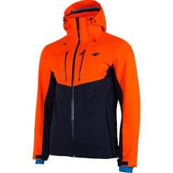 Kurtka narciarska męska KUMN258 - granat. Brązowe kurtki sportowe męskie 4F, na zimę, m, bez wzorów, z kapturem, narciarskie, climacool (adidas). W wyprzedaży za 299.99 zł.