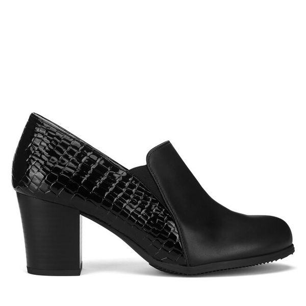 Półbuty Clara Barson. Czarne półbuty damskie Clara Barson, bez wzorów, bez obcasa, na obcasie, bez zapięcia. Za 119.99 zł.