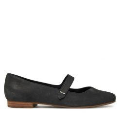 Baleriny Toms. Czarne balerinki damskie Toms, bez wzorów, bez obcasa, bez zapięcia. Za 259.99 zł.