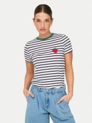 ONLY T-Shirt Heart 15318959 Biały Regular Fit. Białe t-shirty damskie ONLY, s, bez wzorów, z wiskozy, bez kołnierzyka, bez ramiączek. Za 109.99 zł.