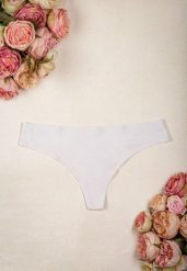 Białe Majtki Tangi Low Waist Zaqueline. Białe majtki damskie Renee, z jeansu. Za 4.99 zł.
