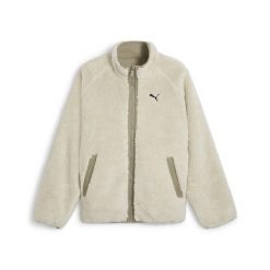 Męska dwustronna kurtka sherpa PUMA Alpine Snow White. Białe kurtki męskie Puma, m, bez wzorów, z tkaniny, sportowe, bez kaptura. Za 357.99 zł.