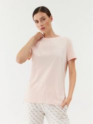 Guess T-Shirt V3BI11 J1314 Różowy Regular Fit. Czerwone t-shirty damskie Guess, m, z aplikacjami, z bawełny, bez kołnierzyka, bez ramiączek. Za 159.99 zł.