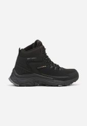 Czarne Buty Trekkingowe Trapery z Technologią Soft Shell Atike. Czarne buty zimowe męskie Born2be, bez wzorów, bez obcasa, bez zapięcia. Za 159.99 zł.