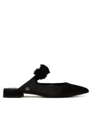 KARL LAGERFELD Klapki Kerrie KL40154 Czarny. Czarne klapki damskie KARL LAGERFELD, bez wzorów, z materiału, bez obcasa, bez zapięcia. Za 499.99 zł.