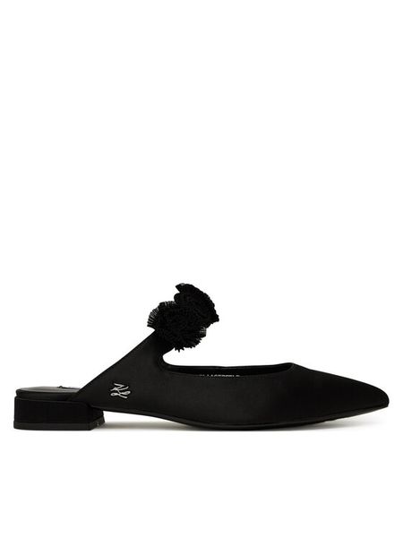 KARL LAGERFELD Klapki Kerrie KL40154 Czarny. Czarne klapki damskie KARL LAGERFELD, bez wzorów, z materiału, bez obcasa, bez zapięcia. Za 499.99 zł.