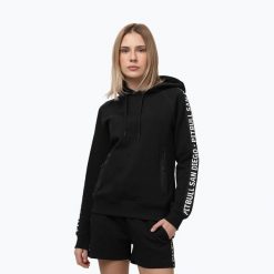 Bluza damska Pitbull Explory Tape Hooded. Czarne bluzy damskie PITBULL, l, bez wzorów, z bawełny, bez ramiączek, bez kaptura. Za 229.99 zł.