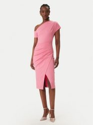 Rinascimento Sukienka koktajlowa CFC0127793003 Różowy Slim Fit. Czerwone sukienki damskie Rinascimento, xl, bez wzorów, z syntetyku, wizytowe, bez kołnierzyka, bez ramiączek. Za 599.99 zł.