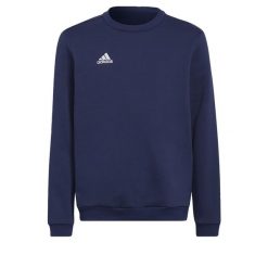 Entrada 22 Sweat Top. Niebieskie bluzy męskie Adidas, bez wzorów, z materiału, sportowe, bez ramiączek, bez kaptura. Za 103.00 zł.