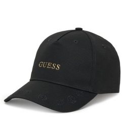 Czapka z daszkiem Guess. Czarne czapki damskie Guess, z aplikacjami. Za 109.99 zł.