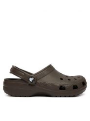 Crocs Klapki Classic 10001 Brązowy ciemny. Brązowe klapki męskie Crocs, bez wzorów, z tworzywa sztucznego, bez zapięcia. Za 239.99 zł.