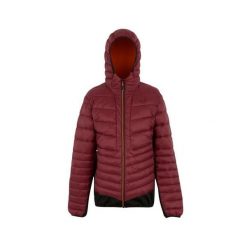 Kurtka z kapturem Regatta Leedre. Brązowe kurtki męskie Regatta, bez wzorów, z puchu, sportowe, z kapturem. Za 179.99 zł.