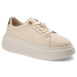 Beżowe Sneakersy Artiker Sportowe Obuwie Damskie Na Platformie. Brązowe obuwie sportowe damskie Artiker, na lato, bez wzorów, bez zapięcia. Za 189.00 zł.
