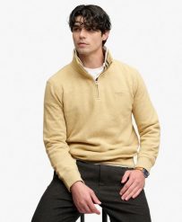 Superdry Bluza Essential Serif Logo z półzamkiem z bawełny z recyklingu –. Brązowe bluzy damskie Superdry, uniwersalny, bez wzorów, z bawełny, klasyczne, bez ramiączek, bez kaptura. Za 384.05 zł.