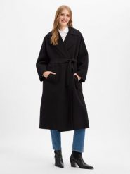 Weekend Max Mara płaszcz z czystej wełny Kobiety wełna ze strzyży czarny, 36. Czarne płaszcze damskie Weekend Max Mara, na jesień, bez wzorów, z wełny, eleganckie, bez kołnierzyka, bez kaptura. Za 3,049.95 zł.