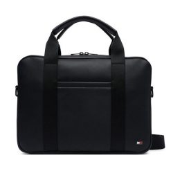 Torba na laptopa Tommy Hilfiger. Czarne torby na laptopa damskie Tommy Hilfiger, bez wzorów. Za 569.99 zł.