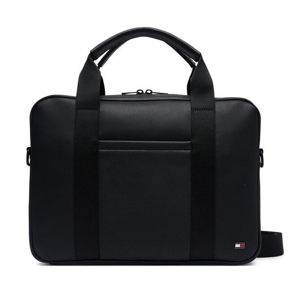 Torba na laptopa Tommy Hilfiger. Czarne torby na laptopa damskie Tommy Hilfiger, bez wzorów. Za 483.99 zł.