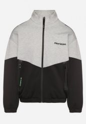 Szaro-Czarna Kurtka Ozdobiona Napisem Fonilia. Szare kurtki męskie Born2be, l, bez wzorów, z jeansu, bez kaptura. Za 129.99 zł.
