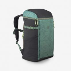 Lodówka-plecak 100 - 30 l. Zielone plecaki męskie QUECHUA, bez wzorów, z materiału, sportowe. Za 149.99 zł.