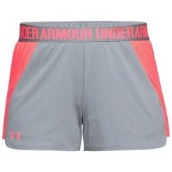 Spodenki sportowe damskie Under Armour New Play Short. Szare obuwie sportowe damskie Under Armour, bez wzorów, bez zapięcia, na fitness i siłownię. Za 149.00 zł.