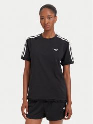 Adidas T-Shirt Pleated 3S LG4313 Czarny Regular Fit. Czarne t-shirty damskie Adidas, s, bez wzorów, z bawełny, bez kołnierzyka, bez ramiączek. Za 179.99 zł.