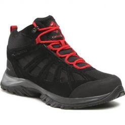Buty do chodzenia męskie Columbia Redmond Iii Mid Waterproof. Czarne buty zimowe męskie Columbia, bez wzorów, z materiału, za kostkę, bez obcasa, bez zapięcia. Za 434.99 zł.
