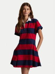 Polo Ralph Lauren Sukienka codzienna 211971761001 Czerwony Regular Fit. Czerwone sukienki damskie Polo Ralph Lauren, na co dzień, s, bez wzorów, z bawełny, bez kołnierzyka, bez ramiączek, proste. Za 769.99 zł.