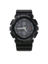 G-Shock Zegarek GA-140-1A1ER Czarny. Czarne zegarki męskie G-Shock, bez wzorów. Za 449.99 zł.