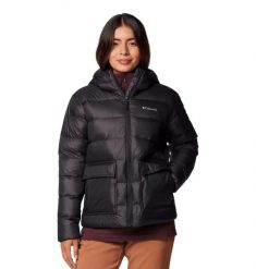 Damska kurtka Columbia Harmony Falls Hooded Down Jacket 20853720. Czarne kurtki sportowe damskie Columbia, xs, bez wzorów, z materiału, bez ramiączek, z kapturem, trekkingowe, omni-heat (columbia). Za 599.00 zł.