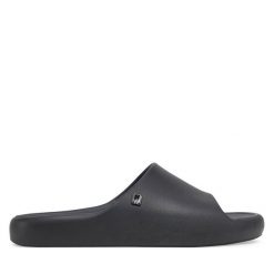 Klapki Melissa. Czarne klapki damskie Melissa, bez wzorów, bez obcasa, bez zapięcia. Za 199.99 zł.