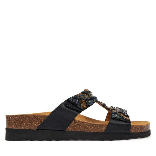 Klapki Grünland. Czarne klapki damskie Grünland, bez wzorów, bez obcasa, bez zapięcia. Za 179.99 zł.