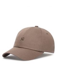 BOSS Czapka z daszkiem Ari B Icon 50567665 Brązowy. Brązowe czapki damskie Boss, bez wzorów, z bawełny. Za 169.99 zł.