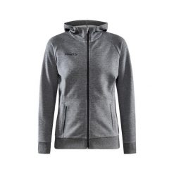 Damska bluza z kapturem Craft core soul hood. Szare bluzy damskie Craft, xl, bez wzorów, z bawełny, bez ramiączek, z kapturem. Za 407.00 zł.