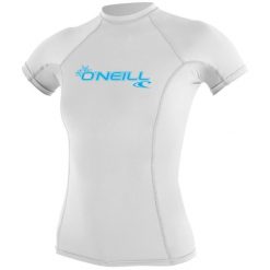 Damska koszulka typu rashguard O'Neill wetsuits Basic Skins. Białe bluzki damskie O'Neill, xl, bez wzorów, ze skóry, eleganckie, bez kołnierzyka, bez ramiączek. Za 196.00 zł.