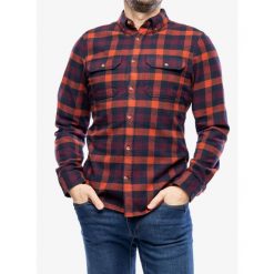 Koszula turystyczna męska Fjallraven Skog Shirt. Czerwone koszule męskie Fjällräven, m, bez wzorów, casualowe, bez kołnierzyka, bez ramiączek. Za 450.99 zł.