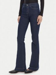 Rinascimento Jeansy CFC0125300003 Granatowy Flare Fit. Niebieskie jeansy damskie Rinascimento, bez wzorów, z bawełny. Za 369.99 zł.
