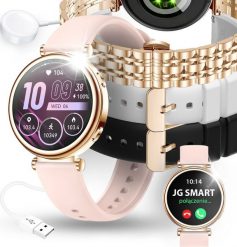 Smartwatch JG Smart Złoty. Żółte zegarki smartwatch JG Smart, bez wzorów. Za 154.99 zł.