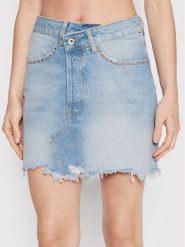 Liu Jo Spódnica jeansowa UA2114 DS494 Niebieski Slim Fit. Niebieskie spódnice damskie Liu Jo, bez wzorów, z bawełny. Za 649.99 zł.
