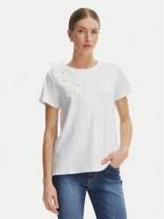 Rinascimento T-Shirt CFC0128080003 Biały Regular Fit. Białe t-shirty damskie Rinascimento, m, bez wzorów, z bawełny, bez kołnierzyka, bez ramiączek. Za 249.99 zł.