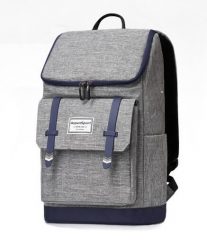 Plecak AspenSport 18 L jasnoszary. Niebieskie plecaki męskie AMSPORT, bez wzorów, eleganckie. Za 277.99 zł.