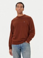 Calvin Klein Jeans Sweter LV04RC309G Czerwony Regular Fit. Czerwone swetry męskie Calvin Klein Jeans, m, bez wzorów, z bawełny, bez kołnierzyka, bez ramiączek. Za 389.99 zł.