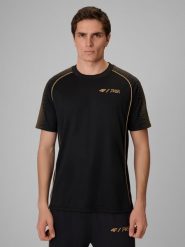 4F Koszulka treningowa szybkoschnąca męska 4F x Robert Lewandowski - czarna L. Czarne t-shirty męskie 4F, l, bez wzorów, z materiału, bez kołnierzyka, bez ramiączek. Za 149.99 zł.